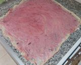 A picture of step 8 of Ensaimada with Mixed Berry Coulis.