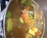 A picture of step 3 of Lentil and Vegetable Soup.