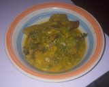 A picture of step 1 of Oha soup.