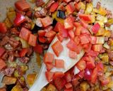 A picture of step 4 of My Chorizo + Veg Mix on Pasta. 🤗🤗.