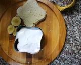 A picture of step 6 of Bread🍞 Banana🍌 cream cheese dessert.