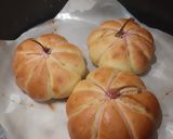 A picture of step 8 of Pumpkin Bread in Pumpkin shape (no oven bread).