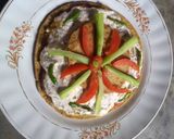 A picture of step 7 of Gram flour pan pizza.