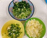 A picture of step 2 of Bok Choy/Pickled Mustard Greens Dumplings.