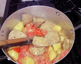 A picture of step 3 of Fried taro/potatoes rice#mycreativearrowrootrecipecontest#.
