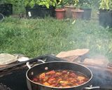 A picture of step 2 of 10 minutes from Hell hot sauce.