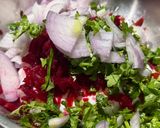 A picture of step 2 of Beetroot Raita.