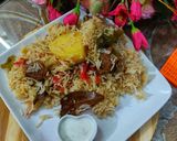 A picture of step 6 of Beef yakhni pulao.