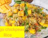 A picture of step 7 of Mango chickpeas rice with frozen seekh kabab /Summer recipe.