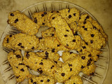 Barras de cereal de avena con chips de chocolate