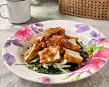 Foto langkah ke 4 dari resep Pecel Bayam Tahu.