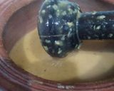 A picture of step 4 of Matka Daal Chawal.