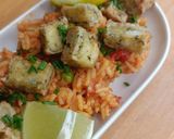 Une image de l'étape 5 de 🌱 Riz Pilaf à la tomate et au tofu aux herbes.
