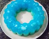 Foto langkah ke 5 dari resep Coral Blue Ocean Puding.