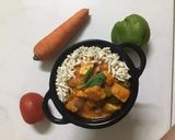 A picture of step 9 of Veg. tofu sabzi.