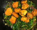 Spinach Stir Fry with Fish Egg Fritters recipe step 4 photo