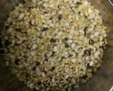 A picture of step 1 of Urad daal with Jowar roti.