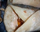 A picture of step 6 of Cheesy chicken tikka paratha roll.