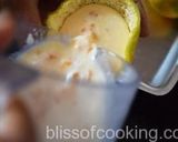 A picture of step 8 of Orange kulfi (made with fresh juice).