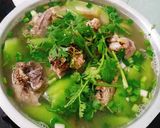 Hình bước làm 5 của món Canh gà nấu mướp hương