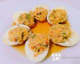 รูปขั้นตอนการทำที่ 6 ของ ไข่ต้มไก่สับนึ่ง