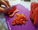 Foto del paso 2 de la receta: Pizza rápida de pollo y pimiento