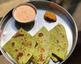 A picture of step 7 of Palak/ Spinach Paratha.