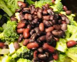 A picture of step 1 of Black bean, broccoli soup.