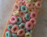 Foto langkah ke 6 dari resep Tart simple toping cereal warna warni.