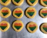 Cara Membuat Rainbow Heart Cookies Slice 10