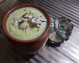 A picture of step 4 of Kesar sitaphal basundi.