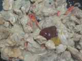 Pollo🍗en salsa🥯de queso🧅🫑🧄