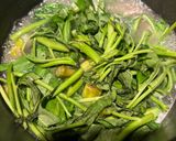 A picture of step 1 of Taro and Water Spinach Soup.