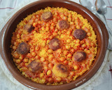 Foto del paso 5 de la receta: Arroz al horno con albóndigas y garbanzos