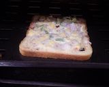 A picture of step 5 of Veg open cheese sandwich.