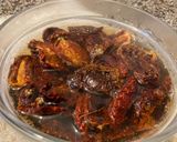 Foto del paso 4 de la receta: Pollo al disco al verjous, salsa de soja y tomates secos con puré de limón