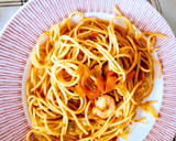 Foto del paso 5 de la receta: Spaghetti, con marisco y soja