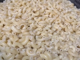 Brown macaroni with beef meat
