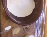 A picture of step 1 of Bazlama flat bread.