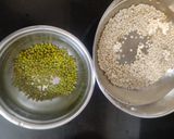 A picture of step 1 of Jowar moong khichdi.