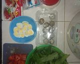 Foto langkah ke 1 dari resep Sup merah telur puyuh dan kangkung.