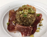 Foto del paso 7 de la receta: Arroz integral con quinoa roja, jamón serrano y ajetes 😋