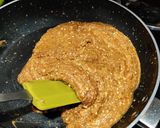A picture of step 6 of Peanuts and fried gram Burfi.