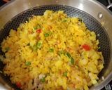 A picture of step 3 of Pohe | Maharashtrian street food.