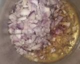 A picture of step 1 of Chicken keema.