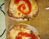 A picture of step 5 of DIY beef burger with egg.