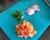 A picture of step 1 of Moong Curry.