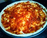 A picture of step 16 of Chicken tikka pizza in lock down (karahi baking).