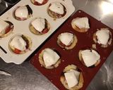 Une image de l'étape 5 de Petits nids farcis jambon blanc,mozzarella di buffala et tomates cerises.