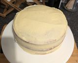A picture of step 7 of Pokemon themed Victoria sponge cake.